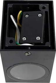 Модерна стенна лампа черна GU10 50mm IP44 - Baleno