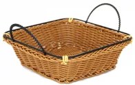 Панер квадратен PVC водоустойчивс метални дръжки 18x18см кафяв TU20756DS CN-(181074-2) - Horecano