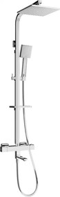 Mexen CQ45 комплект за вана и душ с дъждовалка и термостатичен смесител, хром - 779104595-00
