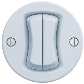 Kliklap - Ретро двоен стълбищен ключ без рамка № 6+6 синьо