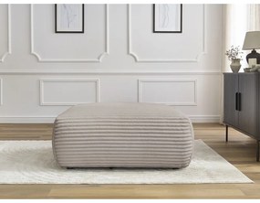 Светлосиво-бежова табуретка от рипсено кадифе Lucien – Bobochic Paris