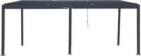 Ламелна пергола Hesperide Avila, Алуминий, Графит, 6x3.5 m