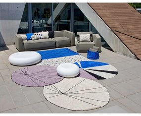 Кремав ръчно изработен памучен кръгъл килим подходящ за пране ø 160 cm Trace Beige – Lorena Canals