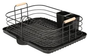 Метален сушилник за съдове на 1 етаж 46,5x36xh17см G-MATT BLACK-(23261-001)