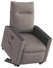 3324057 vidaXL Изправящ реклайнер стол, таупе, текстил