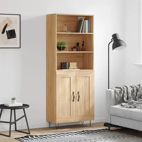 3189952 vidaXL Висок шкаф, дъб сонома, 69,5x34x180 см, инженерно дърво