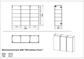 Кремав шкаф за коридор 138x103x38 cm Libbiano – Germania