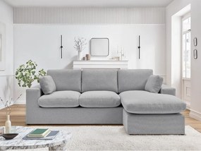 Светлосив ъглов диван Belair – Bobochic Paris