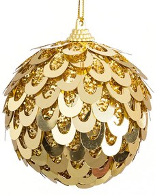 Коледни топки Златен Пластмаса Polyfoam 8 x 8 x 8 cm (4 броя)