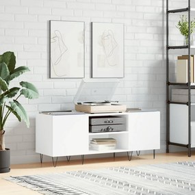 Sonata H Шкаф за грамофонни плочи бял 121x38x48 см инженерно дърво