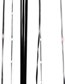 Коледна подова лампа черна 240 см вкл. LED RGB IP44 с дистанционно управление - Nagi