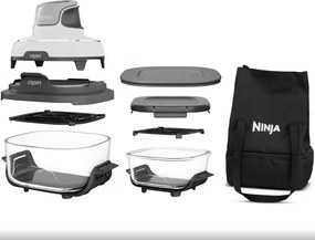 Фритюрник с горещ въздух 4в1 Ninja CRISPi FN102EU, 1700W, 3.8 + 1.4 л, 70-185°C, TempWare, Керамични плочи, Без PFAS, Преносим дизайн, Бял