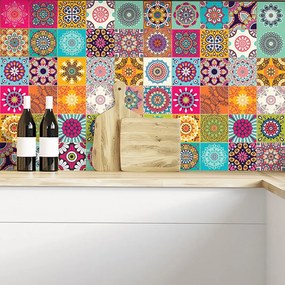 Комплект от 60 стикера за стена Tiles Vintage, 10 x 10 cm - Ambiance