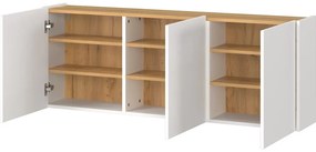 Бяла висяща стойка за обувки от декор от дъб Libbiano – Germania