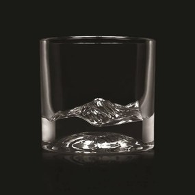 Комплект чаши за уиски LIITON 1009977 Rocky Mountain, 240 мл, 2 бр, Удебелени стени, 3D дъно с форма връх Елбърт, Прозрачен