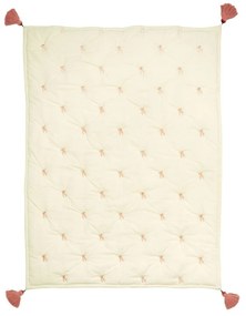 Светложълто/розово олекотено бебешко одеяло от органичен памук 90x120 cm Bows – Cam Cam Copenhagen