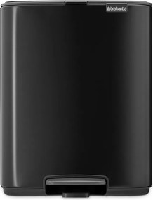 Матово черно стоманено кошче за боклук с педал 12 l Bo – Brabantia