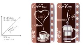 Комплект от 2 стъклени капака за печка Кафе, 52 x 30 cm Coffee Flamour - Maximex