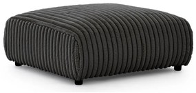 Тъмносива табуретка от рипсено кадифе Justin – Ropez