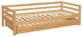 Детско легло 90x200 cm от масивен бор разтегателно естествено Alpi – Støraa