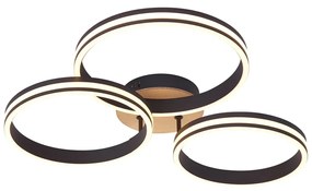 Плафон дърво вкл. LED 3-степенно димиране 3-лампи - Navara