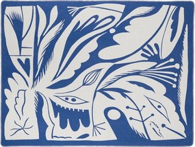 Синьо одеяло 165x200 cm Lino – noo.ma