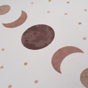 Кремав детски килим подходящ за пране ø120 cm Coco 1136 – Ayyildiz Carpets