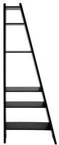 Черна етажерка за книги 76x195 cm Delta - TemaHome