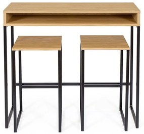 Работна маса с дъбов плот 35x100 cm Frame – Woodman