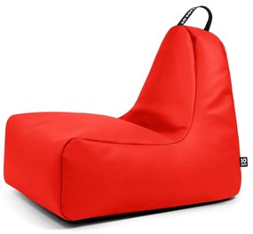 Червен детски пуф от изкуствена кожа Chill M – So Soft?