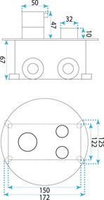 Вграден душ комплект с термостат Rea Lungo Diamond Copper