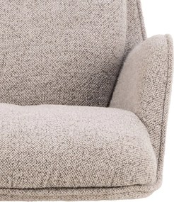 Бежово въртящо се кресло от букле Bosley – Actona