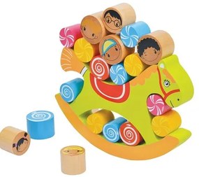 Lelin Toys - Дървена игра за баланс - Конче
