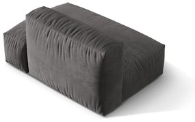 Сив кадифен модул за диван (десен ъгъл) Martina – Micadoni