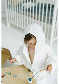Детски бял ленен халат Nature, размер 122 - 128 - Linen Tales