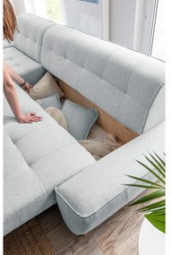 Светлосив разтегателен диван променлив ъглов диван Dazzling Daisy - Miuform