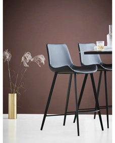 Бар стол от черна изкуствена кожа Hype - DAN-FORM Denmark