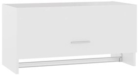 808242 vidaXL Гардероб, бял, 70x32,5x35 см, инженерно дърво
