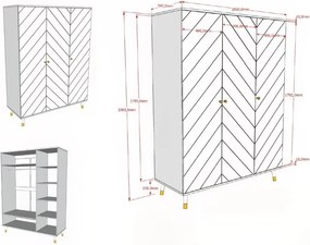 Бял детски гардероб 150x200 cm BILLY – Vipack