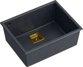 гранитна мивка DAVID 50 Black Metallic