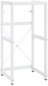 338496 vidaXL Рамка за мивка за баня, бяла, 40x38x83 см, желязо