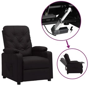 3093497 vidaXL Изправящ стол, черен, изкуствена кожа