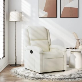371806 vidaXL Реклайнер стол, кремав, кадифе