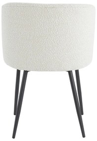 Бял тапициран трапезен стол Elyna – Light &amp; Living