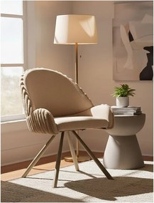 Кремави тапицирани трапезни столове в комплект с подлакътници 2 бр. Stockholm – Mauro Ferretti