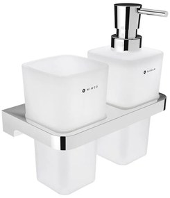 NIMCO MA 2905831H-26 - Стенен дозатор за сапун с поставка за четки за зъби MAYA 290 мм