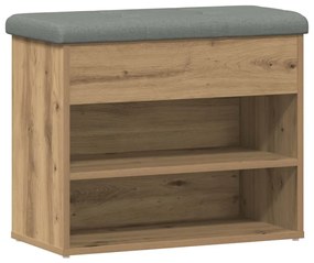 857630 vidaXL Пейка за обувки, дъб артизан, 62x32x50 см, инженерно дърво