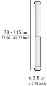 Бял телескопичен стълб за баня, дължина 70-115 см Luz - Wenko