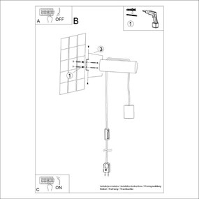 Стенна лампа естествена Arcadia – Sollux