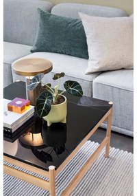 Мраморна масичка за кафе в черно-естествен цвят 80x80 cm Raw - Hübsch